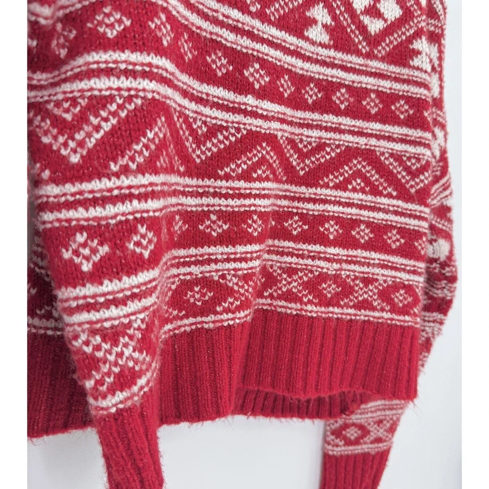 American Eagle AE Fair Isle Knit Pullover Cropped‎ Sweater Sz XS Winter Boho